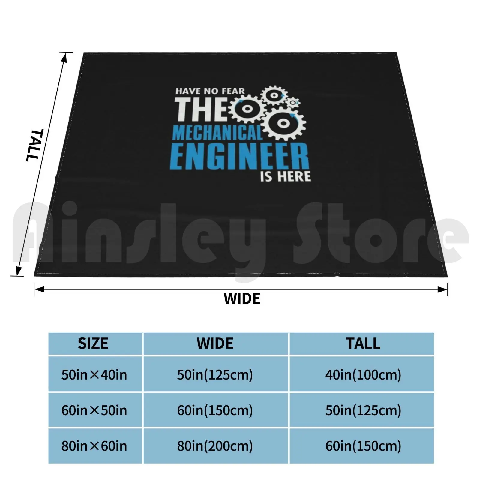 Have No Fear The Mechanical Engineer Is Here Blanket Super Soft Warm Light Thin Engineer Geek Engineering Funny Nerd