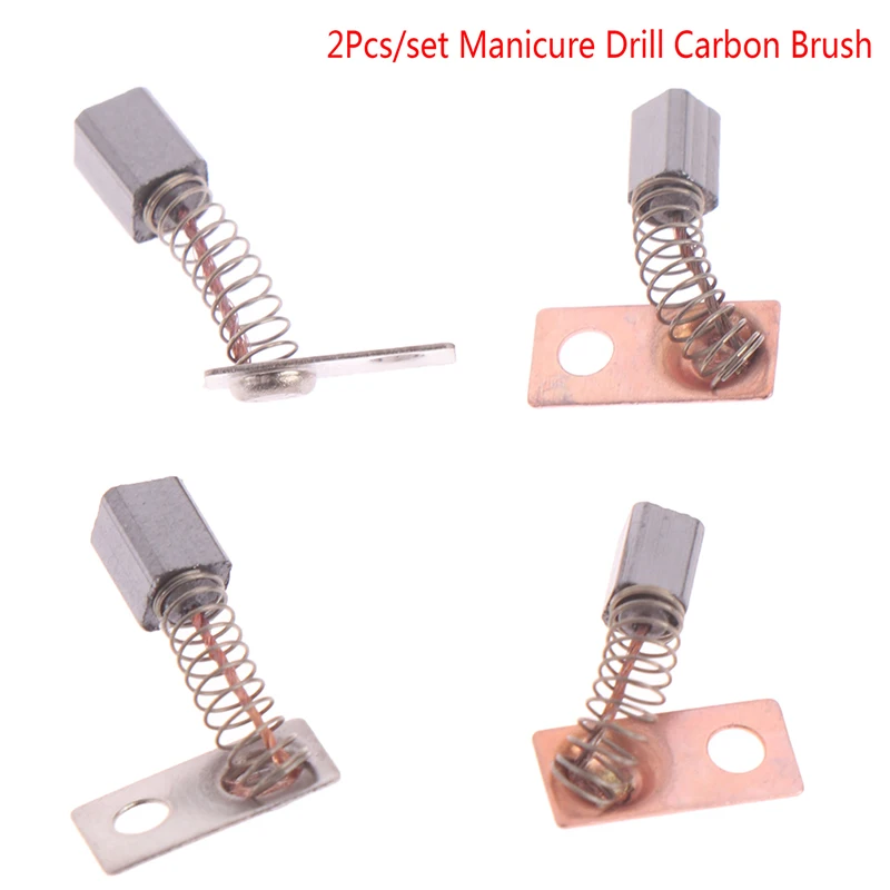 2Pc Carbon Brush Strong Handle Replacement Carbon Brush Manicure Drill Accessory