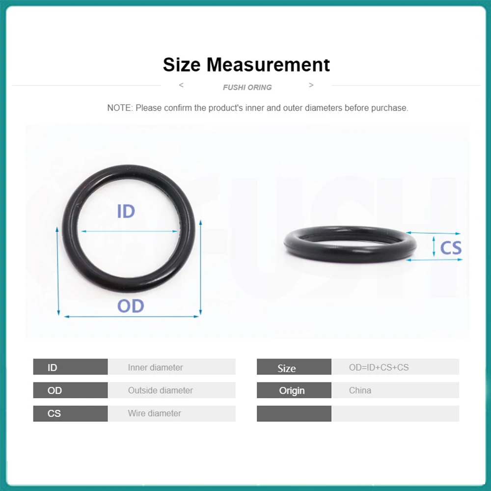 CS4mm NBR Rubber O RING OD 51/52/53/54/55/56/57/58/60/62/65/68/70*4 mm 50PCS O-Ring Nitrile Gasket seal Thickness 4mm ORing