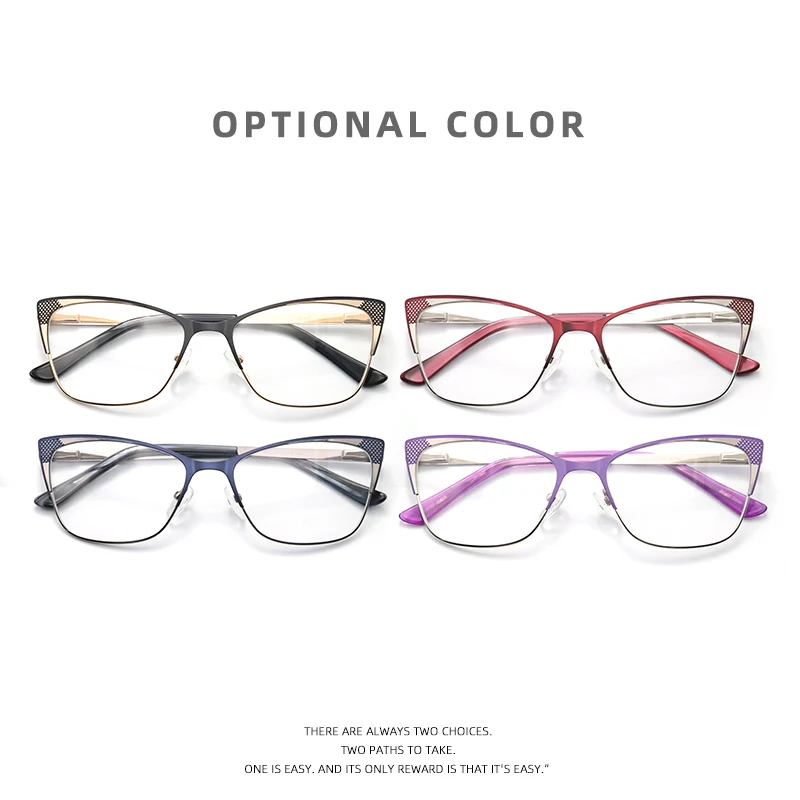 Glasses Frame Women\'s Prescription Eyeglasses Frames Anti Blue Light Reading Glasses Women Luxury Optical Retro Cat Eye Eyewear