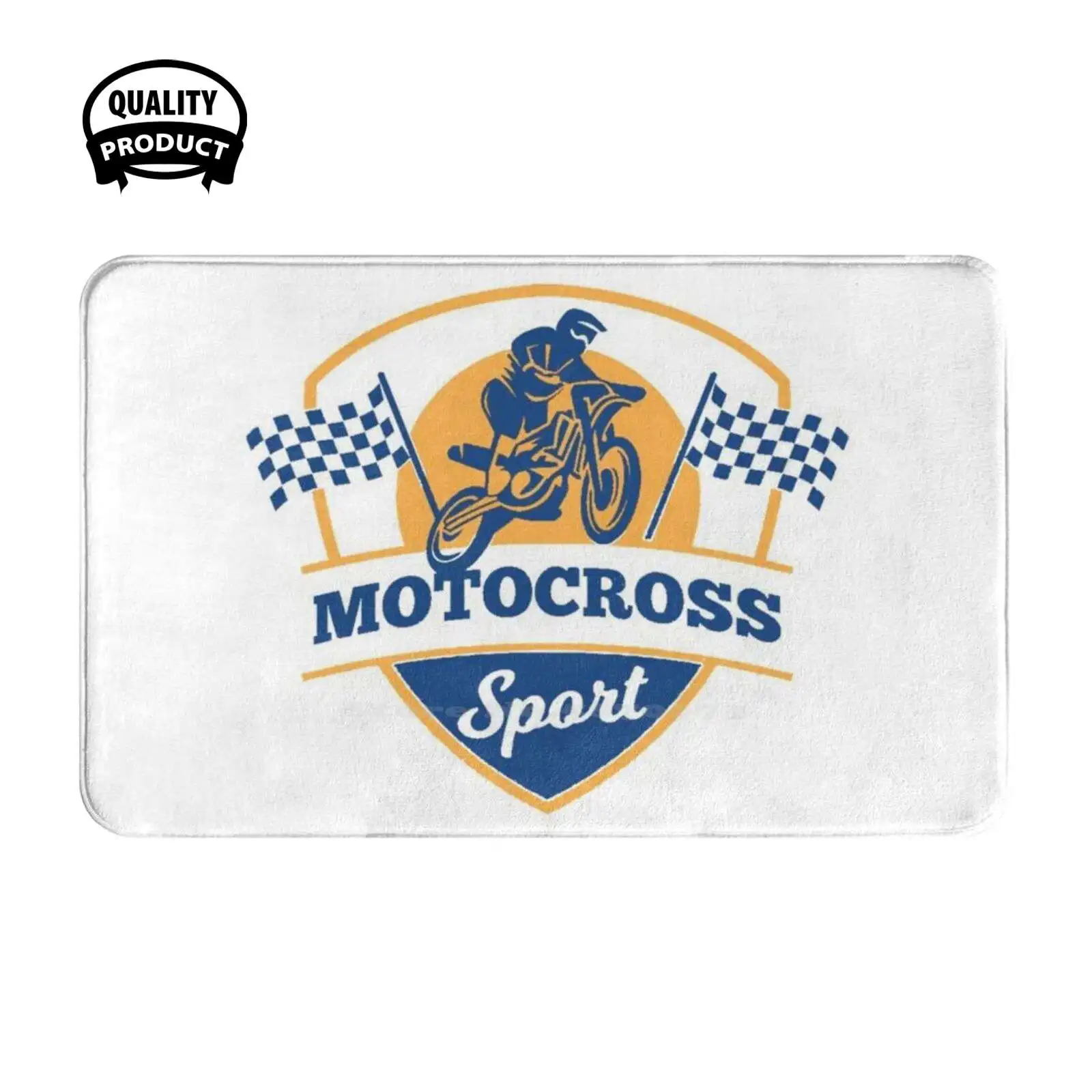 Motocross Sport Champioship Forests Games Wheels Racing Club , Motorcycle , 7 Soft Cushion Home Carpet Door Mat Car Rug Fox