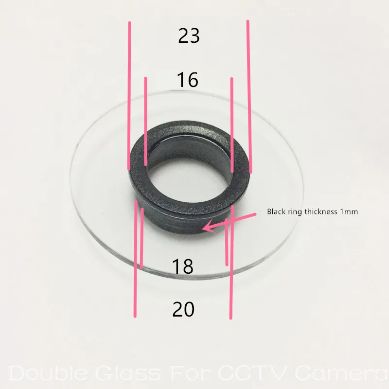 CCTV Camera housing Glass M12 lens mount, Inner ring empty size: Dia16mm-18mm