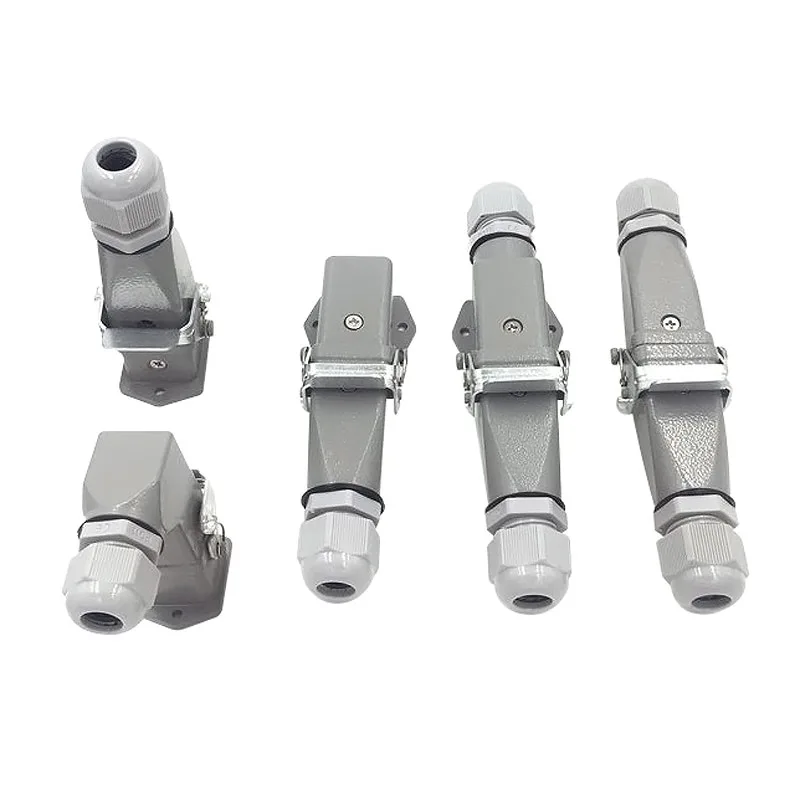 1PCS Heavy duty connector 4core (3+1) 5core (4 +1) 6core (5+1) 8core (7+1) 10A Rectangular  plug