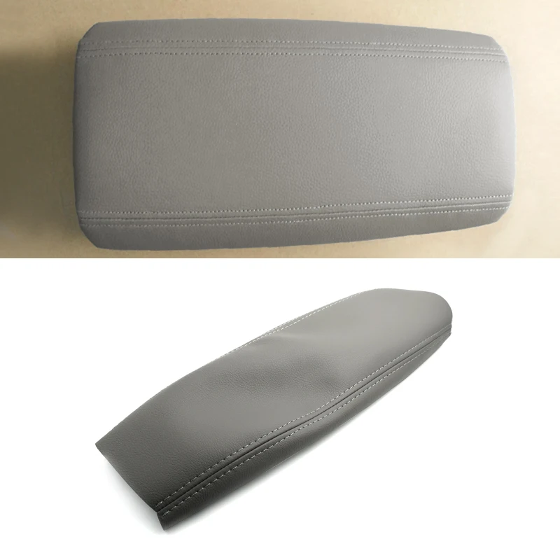 For Volvo S80 1999 2000 2001 2002 2003 2004 2005 2006 Micro Leather Center Console Lid Armrest Box Cover Repalcement Trim Gray