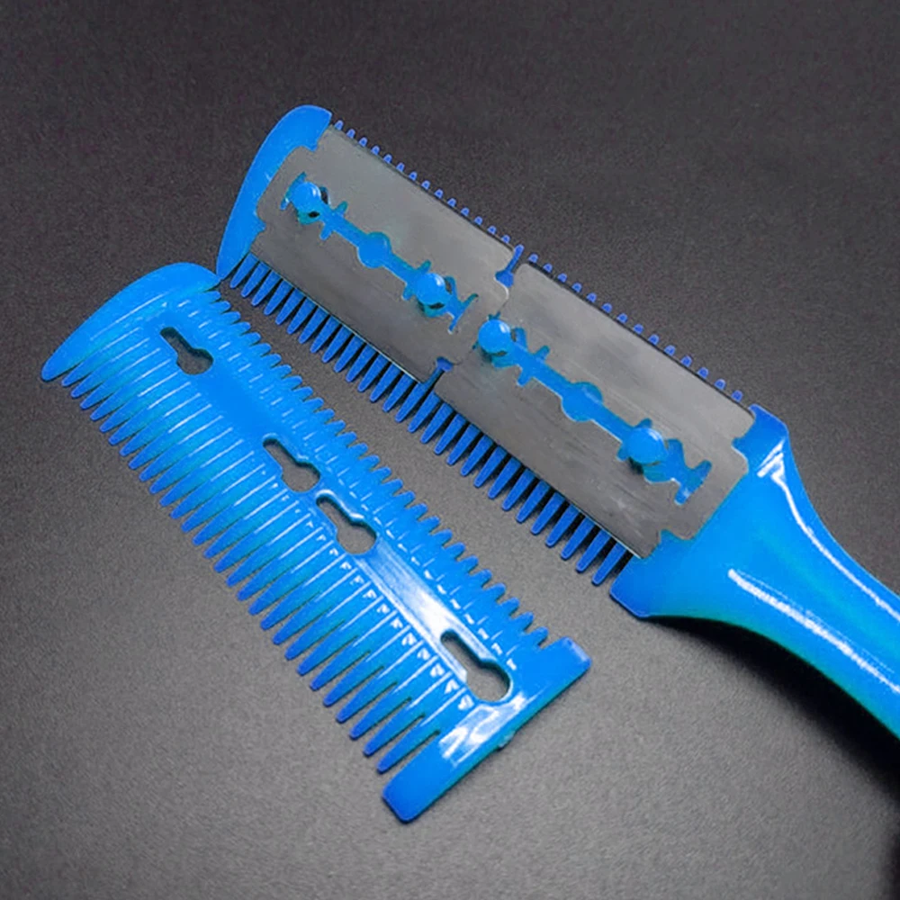 Double-sided Knife Hair Cutting Comb + Stainless Steel Double-sided Blade/hair Cutting Device/hair Cutting Knife Thinning Comb