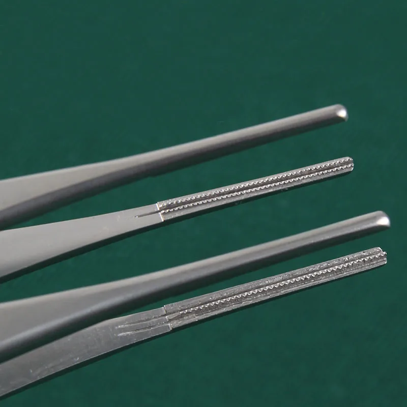 Shanghai Zhonghe Tiangong non-injury forceps tissue forceps straight concave and convex teeth 14 cm 16 cm ear and nose cartilage