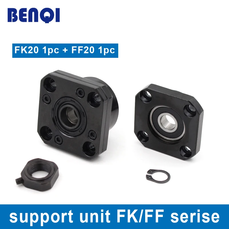 

SFU 2505 ballscrew support unit FK/FF20 FK20 fixed side 1pc + FF20 floated side 1pc