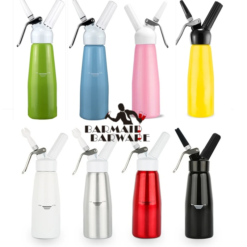 500ML Cream Dispenser Whipped Whipper Artisan Cream Whipper with Decorating Nozzles Made of Aluminum Bar Tool