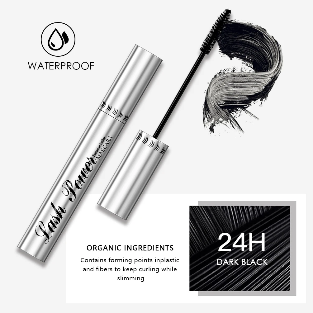 2 teile/satz schwarze Mascara Beauty Make-up 4d Curling Wimpern verlängerung wasserdichte flüssige Volumen Mascara langlebige Kosmetik