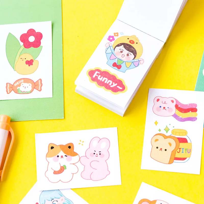 50 Pcs kawaii Cartoon cat sheep Decorative Stickers Scrapbooking diy Stick Label Diary Stationery Album Journal ins Book Sticker