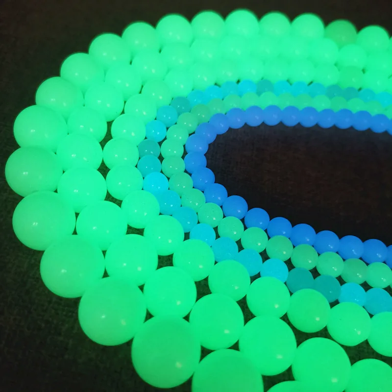 

30pcs Round 8mm Artificial Luminous Stone Loose Beads Lot For Jewelry Making DIY Crafts Findings