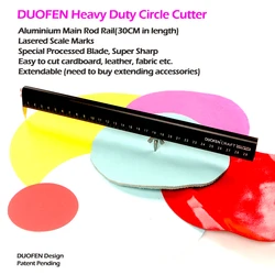 DUOFEN 30CM Heavy Duty aluminium circle cutter paper circle cutter crafting circle cutter special processed blade super sharp