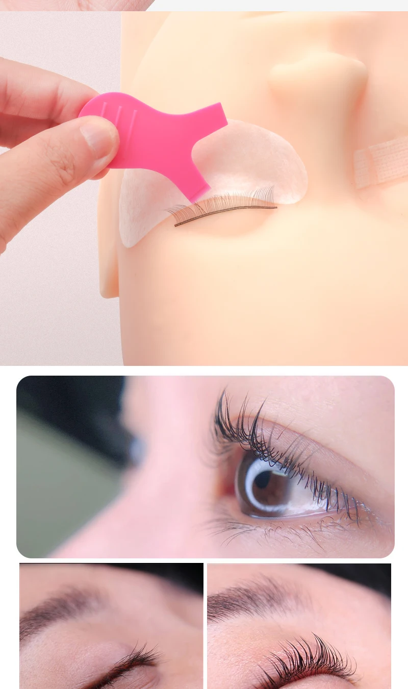 Make-up Wimpern bürsten 10 stücke wieder verwendbarer Kunststoff sauber Kamm y Form Wimpern heben Locken wickler Wimpern verlängerung Dauerwelle Wimpern Werkzeuge – Detail 7