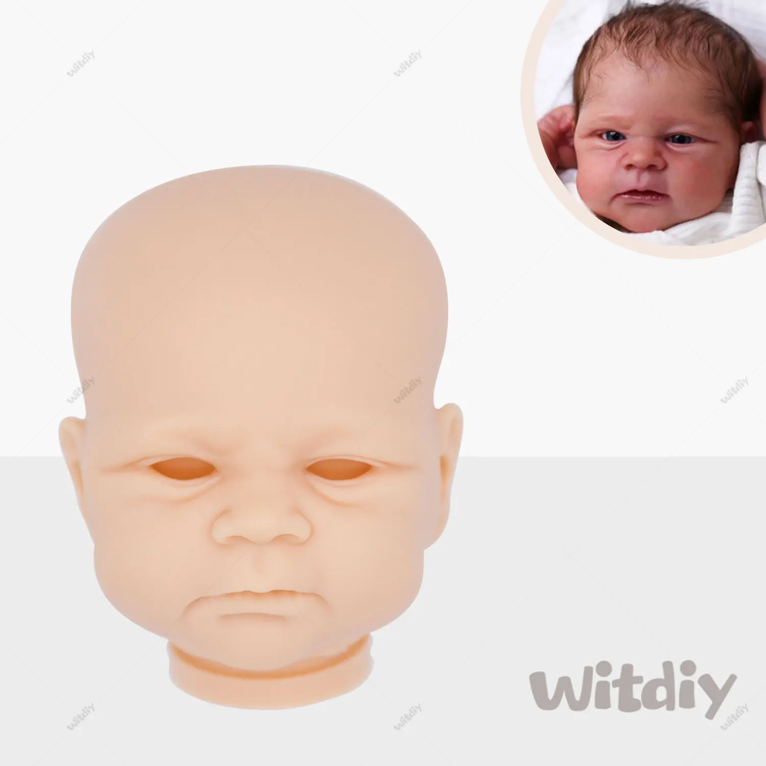 Witdiy Elijah 45 cm/17.72 inch new vinyl blank reborn doll baby unpainted kit/Give 2 gifts