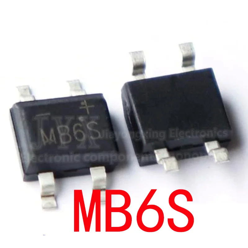 50PCS/LOT MB6S 600V 0.5A SOP-4 SMD rectifier diode bridge mb6s