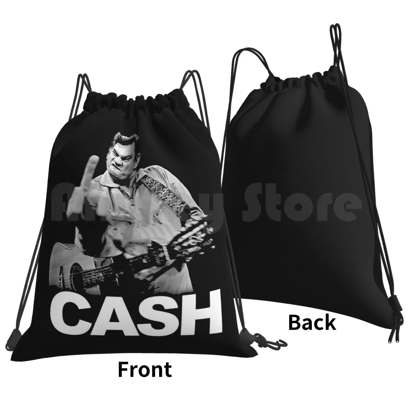 Johnny Cash Backpack Drawstring Bag Riding Climbing Gym Bag Cool Legendary Johny Johnny Money Coutry Punk And Roll You