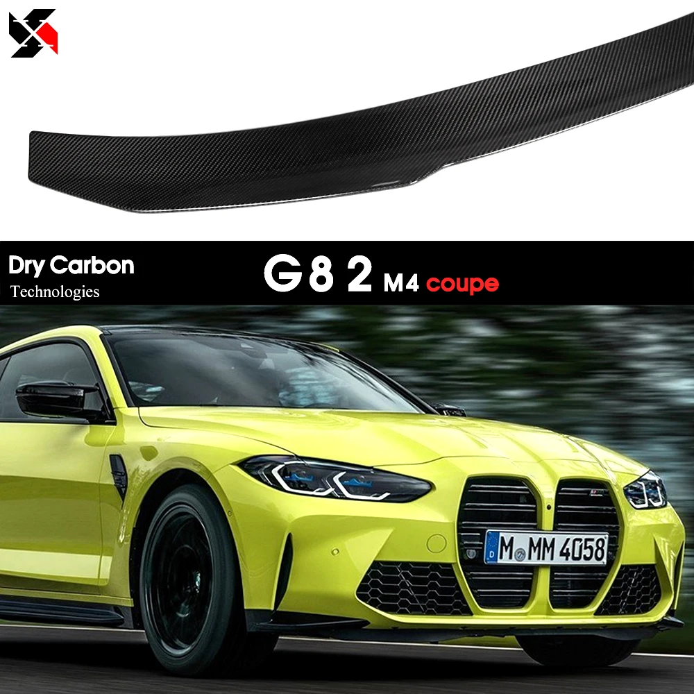 Autoclave Dry Carbon CF Rear Lid Spoiler 3*3 Real Carbon Fiber Boot Wing for BMW M4 G82 (2021 - 2026 2-Door Coupe) Only