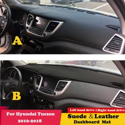 For Hyundai Tucson 2016 2017 2018 Leather Dashmat Dashboard Cover Pad Dash Mat Carpet  Car-Styling Accessories Suede