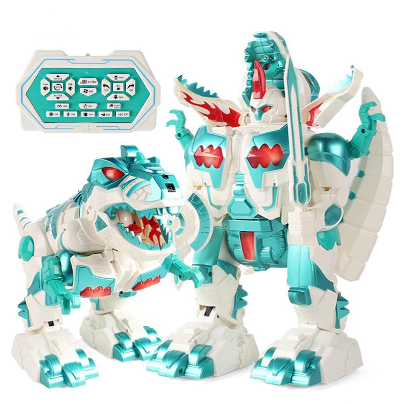 Large RC Spray Dinosaur Robot With Light Sound Model Intelligent Electric Induction Early Education RC animal Toys for children