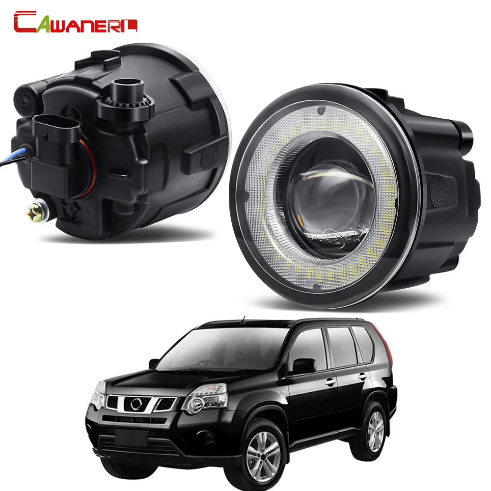 2 X Zespół świateł przeciwmgielnych przedniego zderzaka samochodowego LED Angel Eye DRL Światło do jazdy dziennej 30W 8000LM 12V Do Nissan X-Trail T31 2007-2013