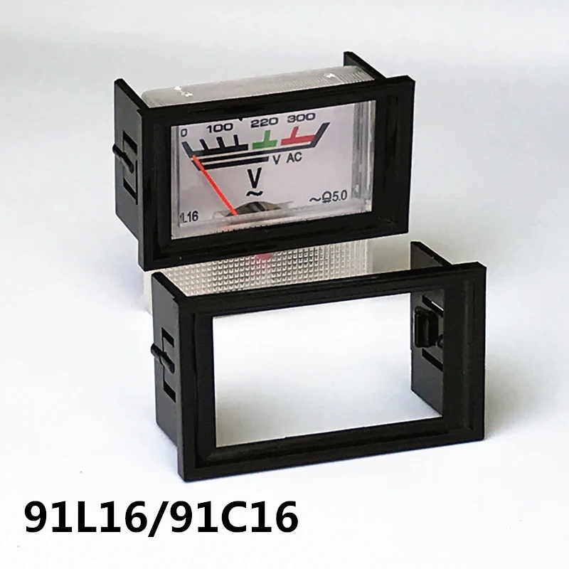 91L16 pointer type 300V voltmeter buckle 91L18 AC 300V mechanical small head mounting bracket