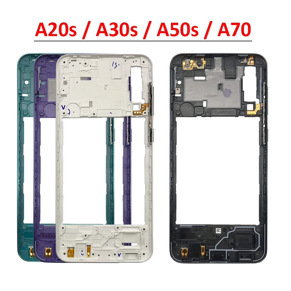 New Middle Frame Housing Case For Samsung A20S A207F A30S A307F A50S A507F A70 A705F Replacement Parts