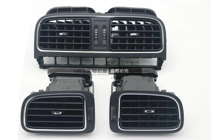 For Polo 2014-2018 Air outlet of central air conditioner High configuration Matte matte black