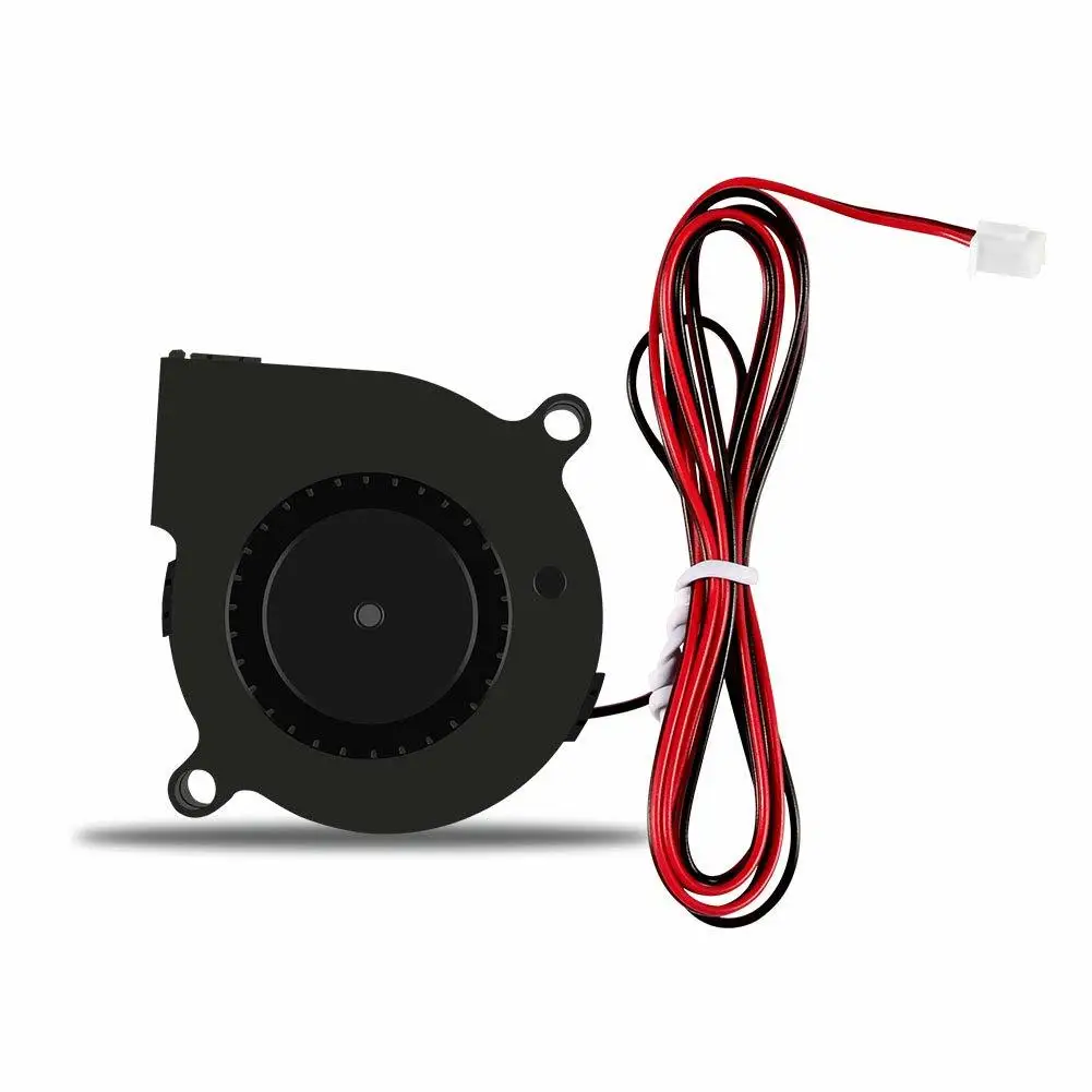 PCS 4 Blower Cooling Fan Hotend Extruder 3D Printer 5015 Brushes DC 50x50x15mm 12V/24V Cooling Fan 2 Pin Terminal