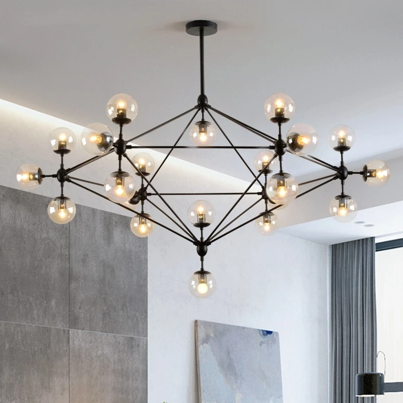 

Nordic LED Chandelier Lighting Glass Chandeliers For Living room Bedroom Kitchen Lamp Modern Pendant Chandelier Lamp deco Lustre