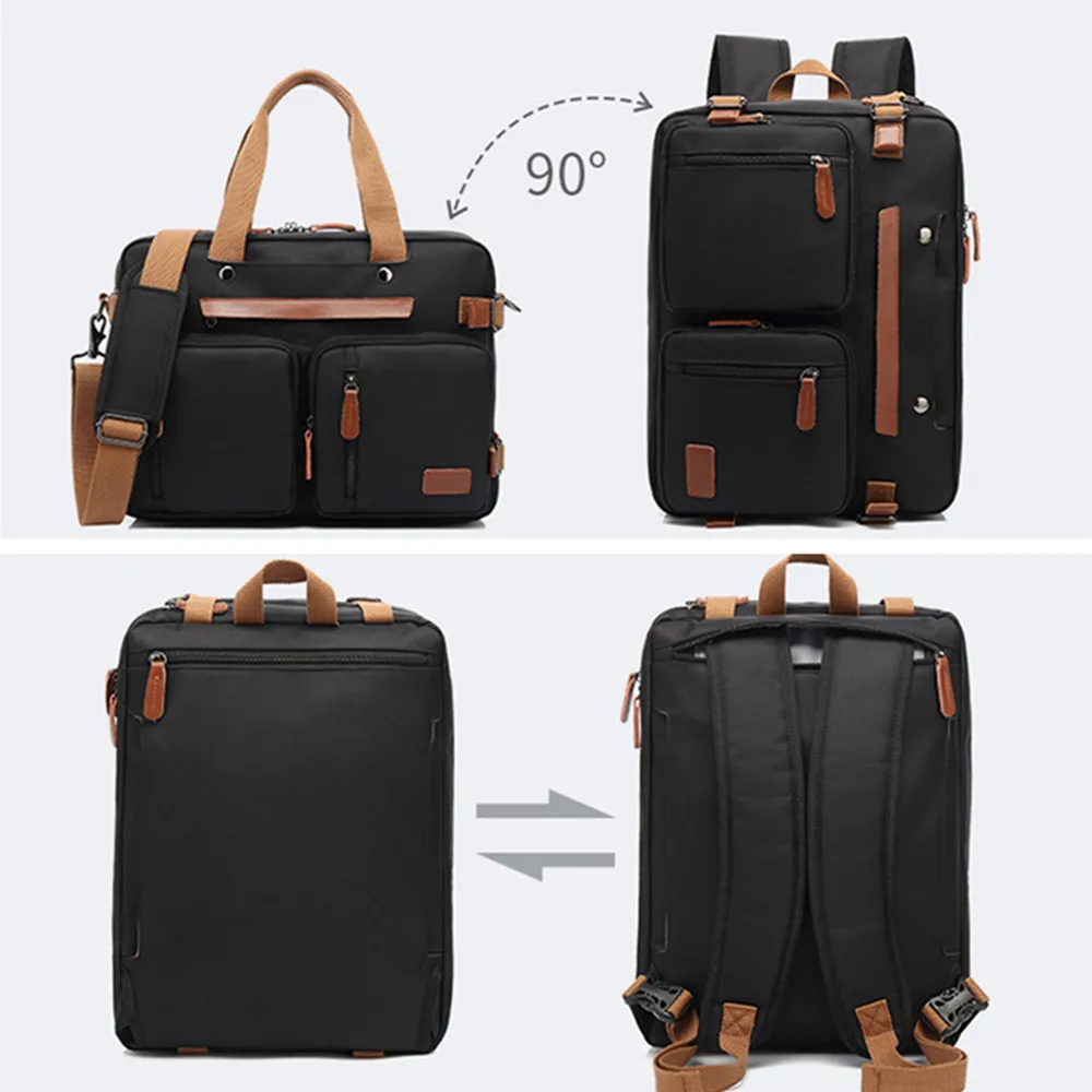 2024 New Convertible Backpack Shoulder Backpack 15.6/17.3 Inch Laptop Backpack Handbag Business Travel Backpack Student Backpack