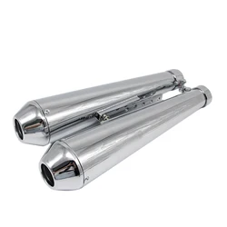 New Universal Vintage Retro Motorcycle Exhaust Muffler Useful Pipe Antiqued Racing Case Silencer