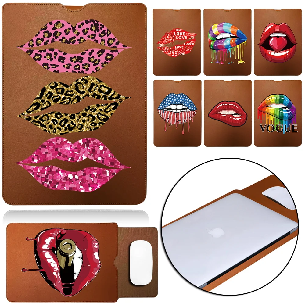 

Laptop Bag Sleeve Case for Macbook Air/Pro 13 15 11 12 Pu Leather Waterproof Portable Cover Pro 13" A2338(M1)2020 A2337 Computer