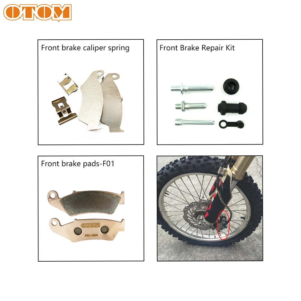 OTOM Motocycle בלם קדמי ניסים קליפר תיקון חלקי אביב פרסת חתיכת בידוד Pad עבור הונדה CR125/250R CRF250R/X CRF450R/X