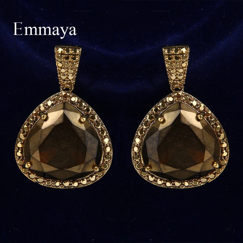 Emmaya New Fashion Design Coppery Restoring Ancient Ways Geometry Earring With Cubic Zircon For Women Elegant Jewelry In Party