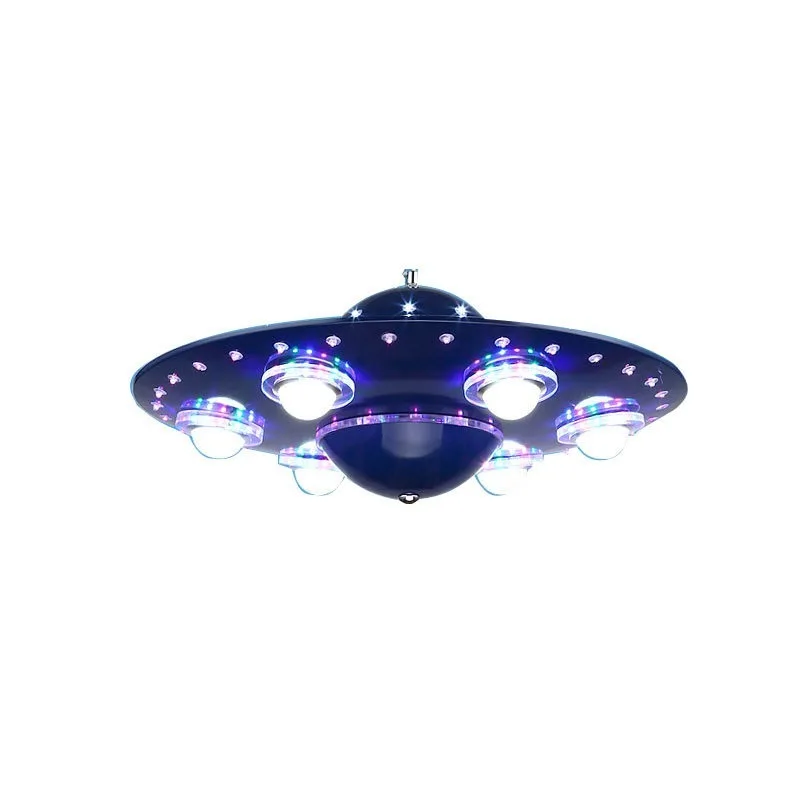 Imagem -04 - Discos Voadores Ufo Infantil Lâmpada do Teto Design Criativo Cartoon Alien Decoração do Quarto Lustre para Menino Quarto de Criança