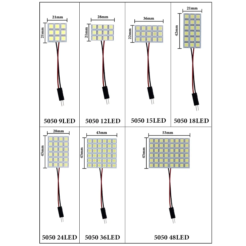 Big Promotion T10 COB 12 24 36 48SMD Festoon Dome BA9S 3Adapter LED Light Panel Car Interior Reading Map Parking Bulb Lamp DC12V