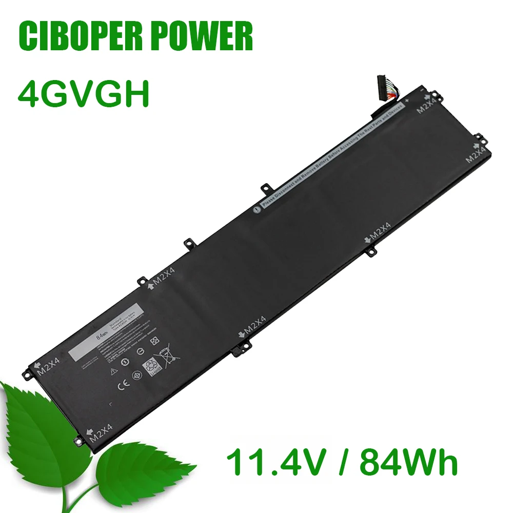 CP New Genuine Laptop Battery 4GVGH 11.4V/84Wh For 5510 And 15 9550 series 1P6KD T453X