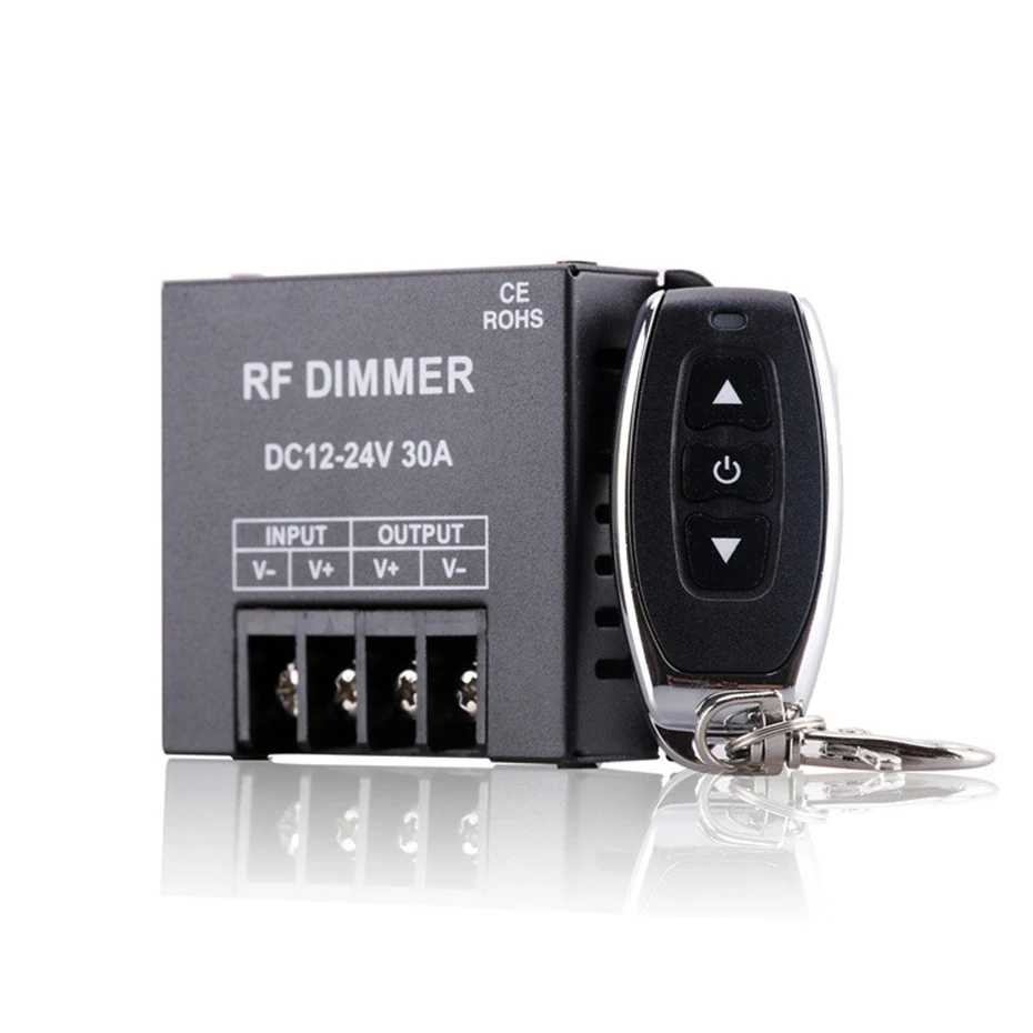 30A LED Dimmer Controller DC12-24V 3Key With RF Wireless Remote For 3528 5050 Single Color LED Strip Light