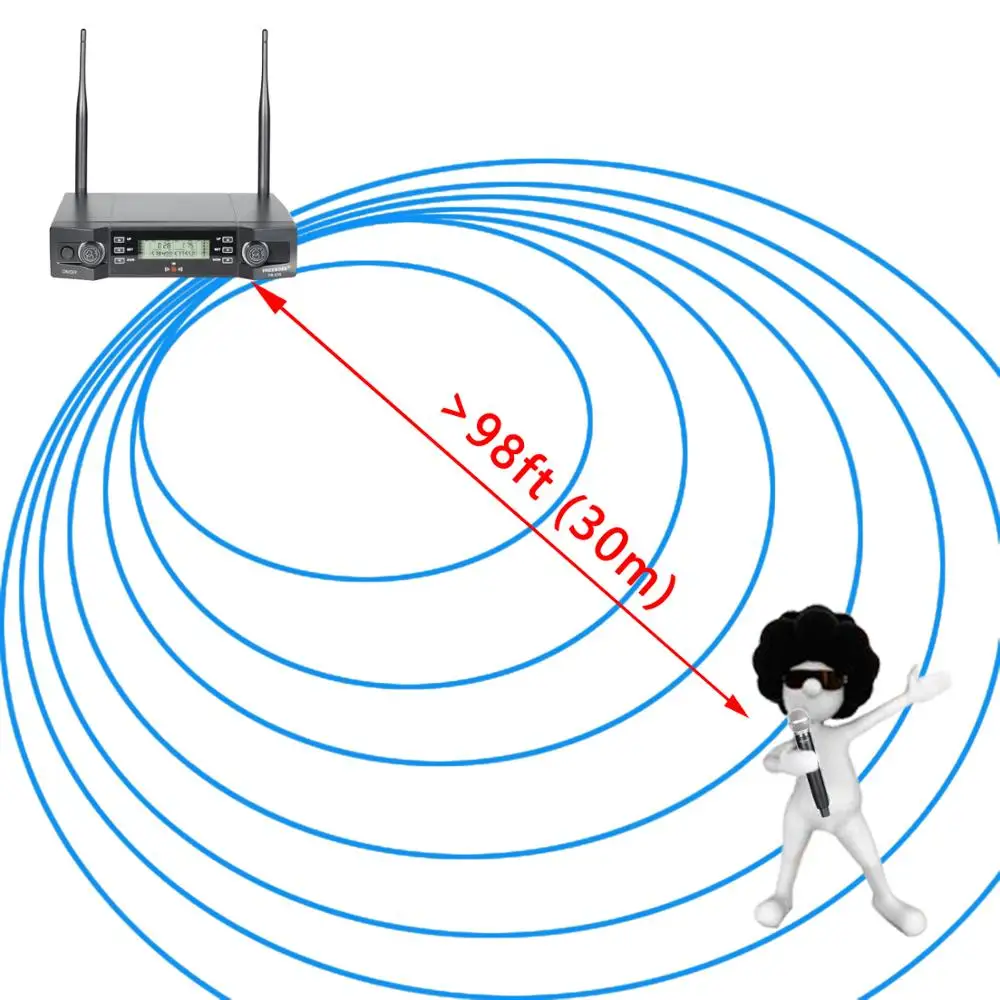 ميكروفون لاسلكي FREEBOSS 2 طريقة قابل للتعديل تردد يده ميكروفون لاسلكي للحزب كاريوكي FB-U36