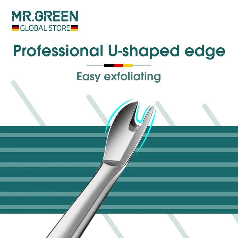 MR.GREEN Cuticle Remover Dead Skin Pusher Surgical Grade Stainless Steel Nail Art Manicure Tools Scraper Nail Cleaner Trimmer