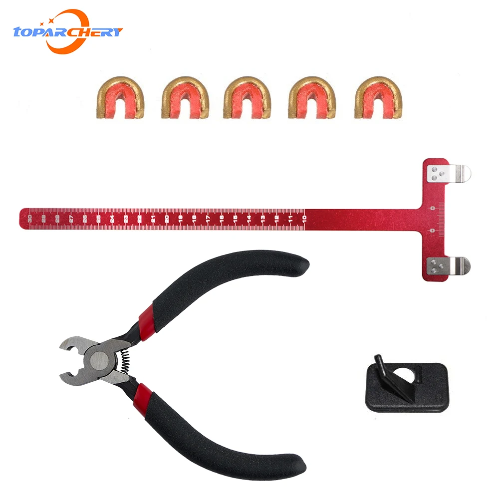 Toparchery Professional Nocking Buckle Plier z 3 szt. Coppers do łuku refleksyjnego łuk złożony do strzelania łuk do polowań akcesoria