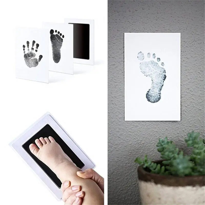 Newborn Baby Non-Toxic Handprint Footprint Oil Pad Painting Ink Pad Photo Hand Foot Print Pad Wonderful Souvenir Clay Toy Gifts