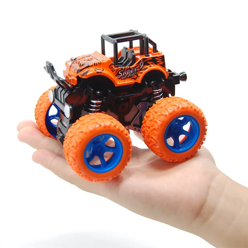 New Mini Inertial off-Road Vehicle Four-Wheel-Drive Plastic Children Toy Car Pull Back Stunt Car DS29