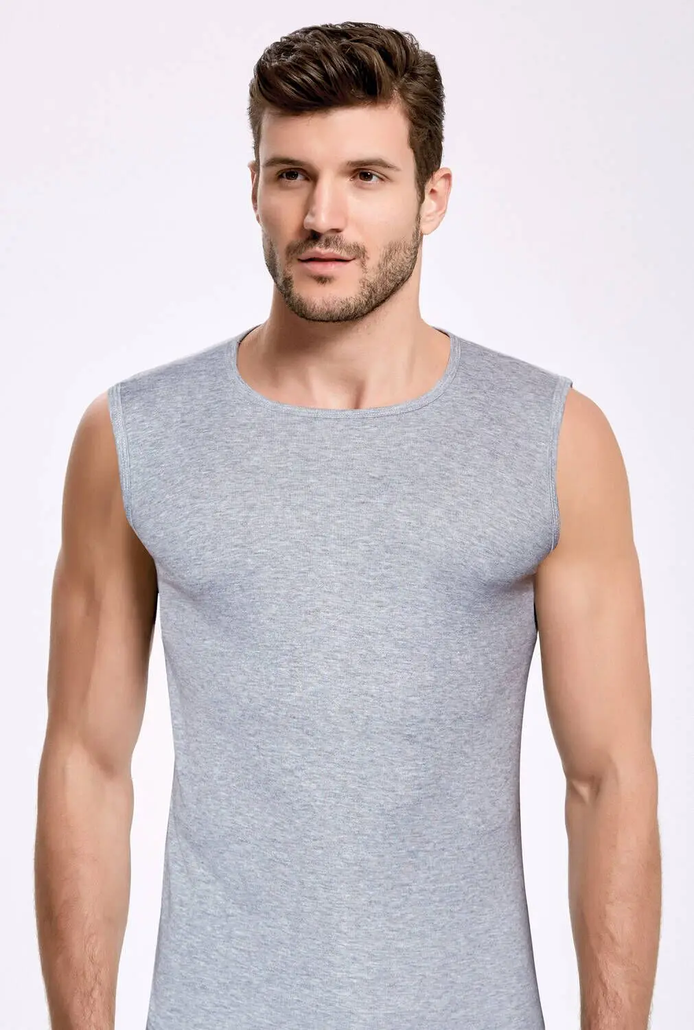 Principle 1016 Gray Cycling Men 'S Undershirt 3 PCs