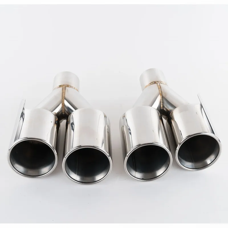 1 Piece Titanium Black 60mm inlet M logo Performance Stainless Steel Universal exhaust tip car muffler tip   car-stying