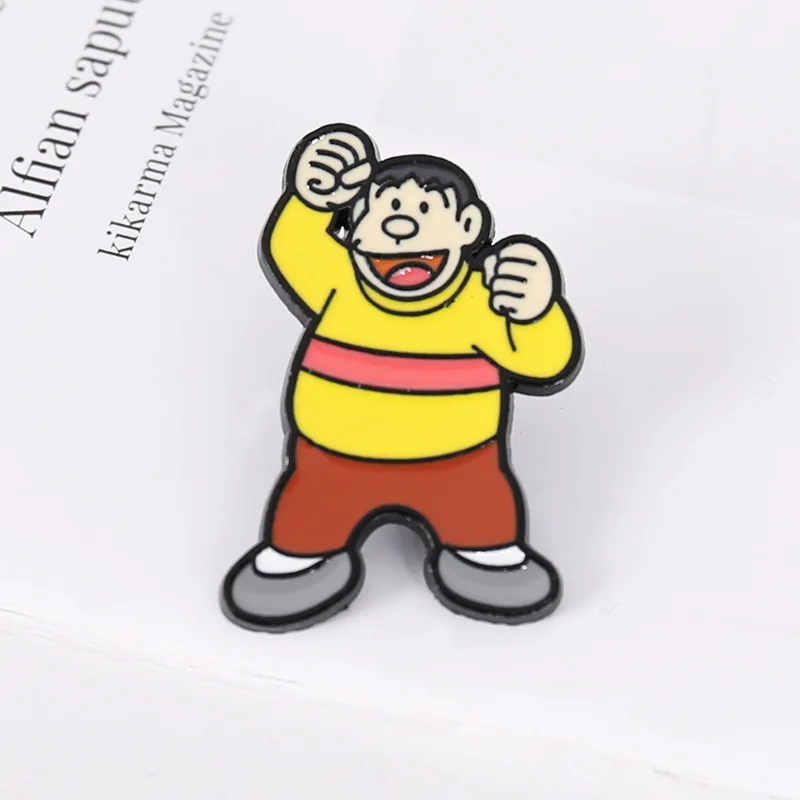 Creative new product cartoon big white brooch fashion robot cartoon pin buckle collar pin brooch jewelry