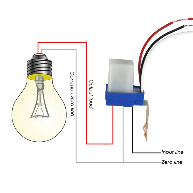 AC 12V 24V 220V 10A Automatic Street Light Switch Photoelectric Sensor Night on Day Off Photocontrol Automatic Sensor Switches