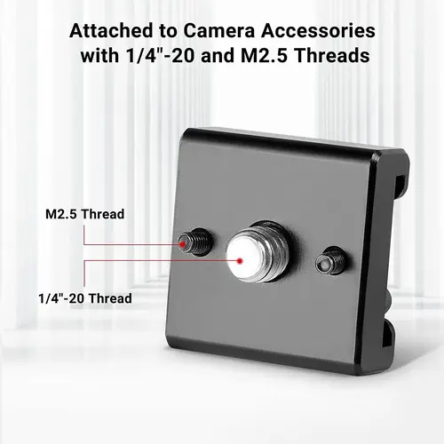 Imagen 2 del producto Adaptador de montaje de zapata fría SmallRig con tornillos 1/4 para montar luz LED Monitor mango micrófono 2 uds DIY juego de plataforma de cámara-2060