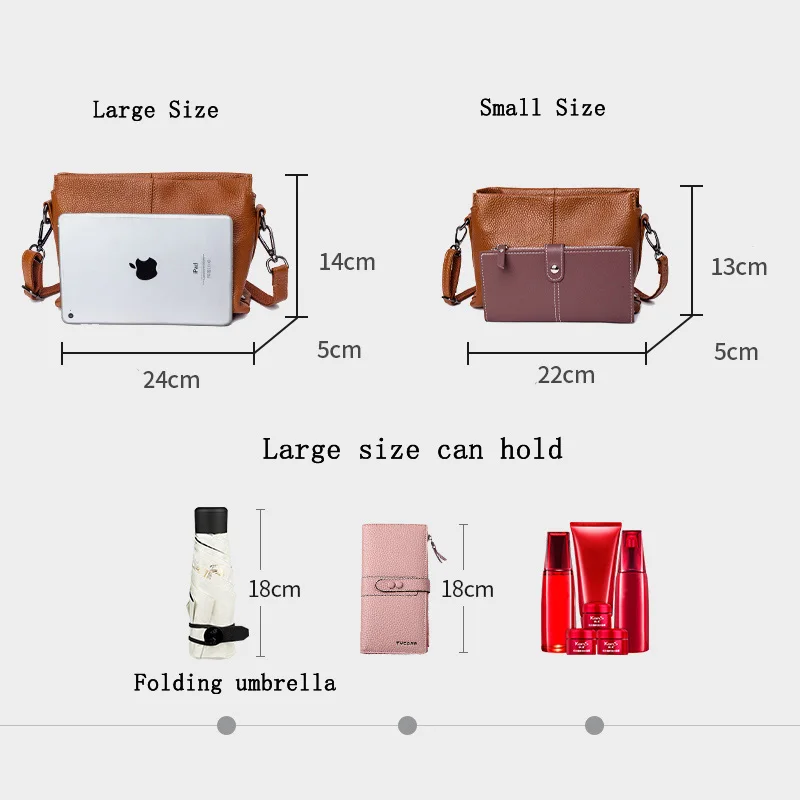 Imagem -06 - Bolsas de Ombro de Couro Genuíno para Mulheres Bolsa Crossbody Couro de Vaca Bolsas para Senhoras Moda Feminina 2023