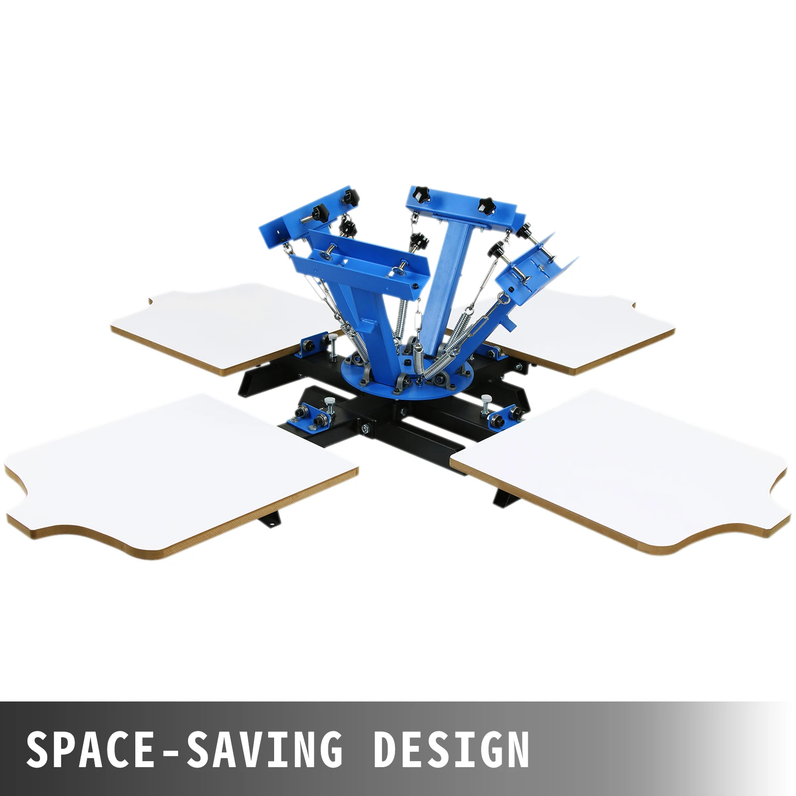 VEVOR 1/4 Couleurs 1/2/4 Stations Machine d'Impression d'Écran Presse de Sérigraphie Rotative 360° pour Impression sur Substrat